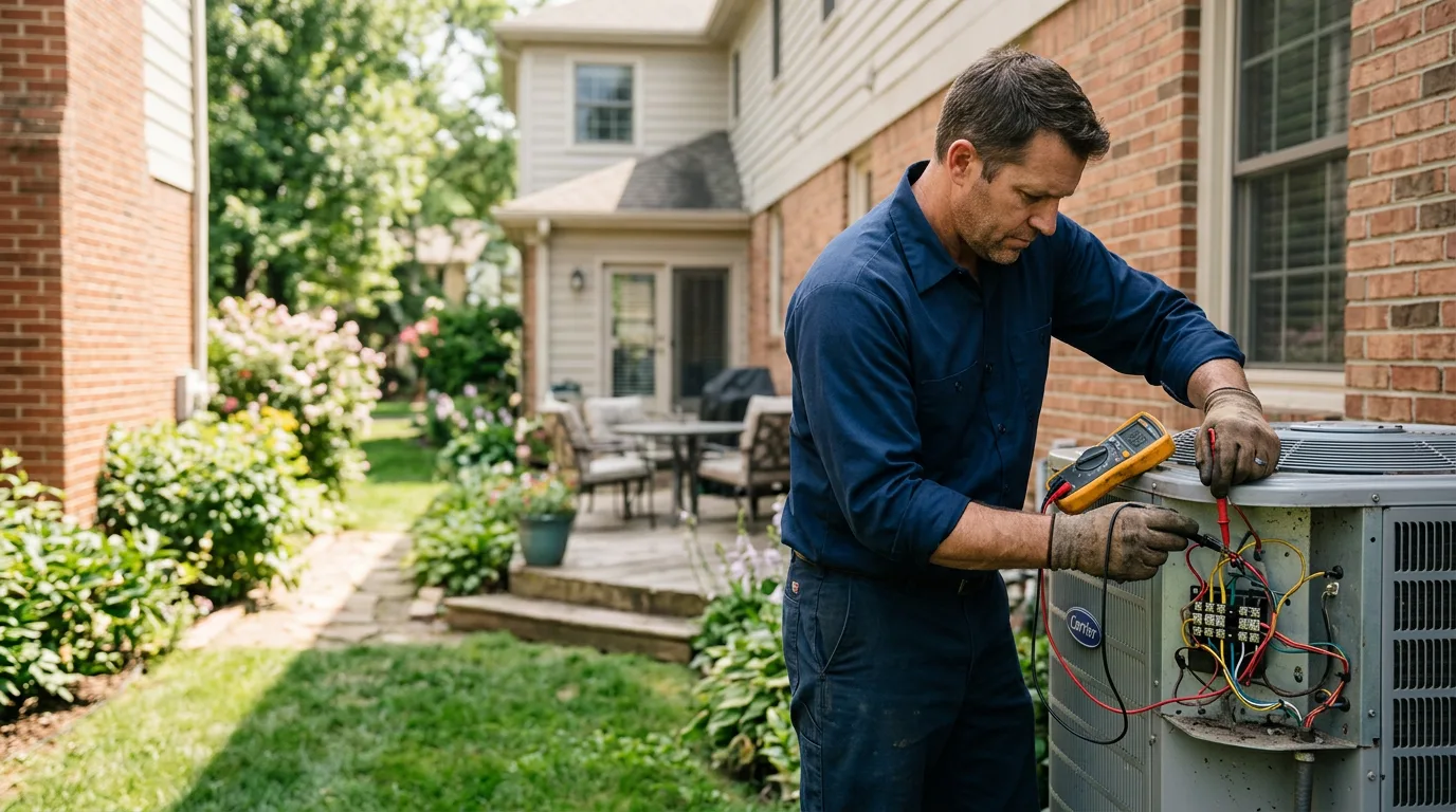 HVAC technician working near Bowmansville, NY